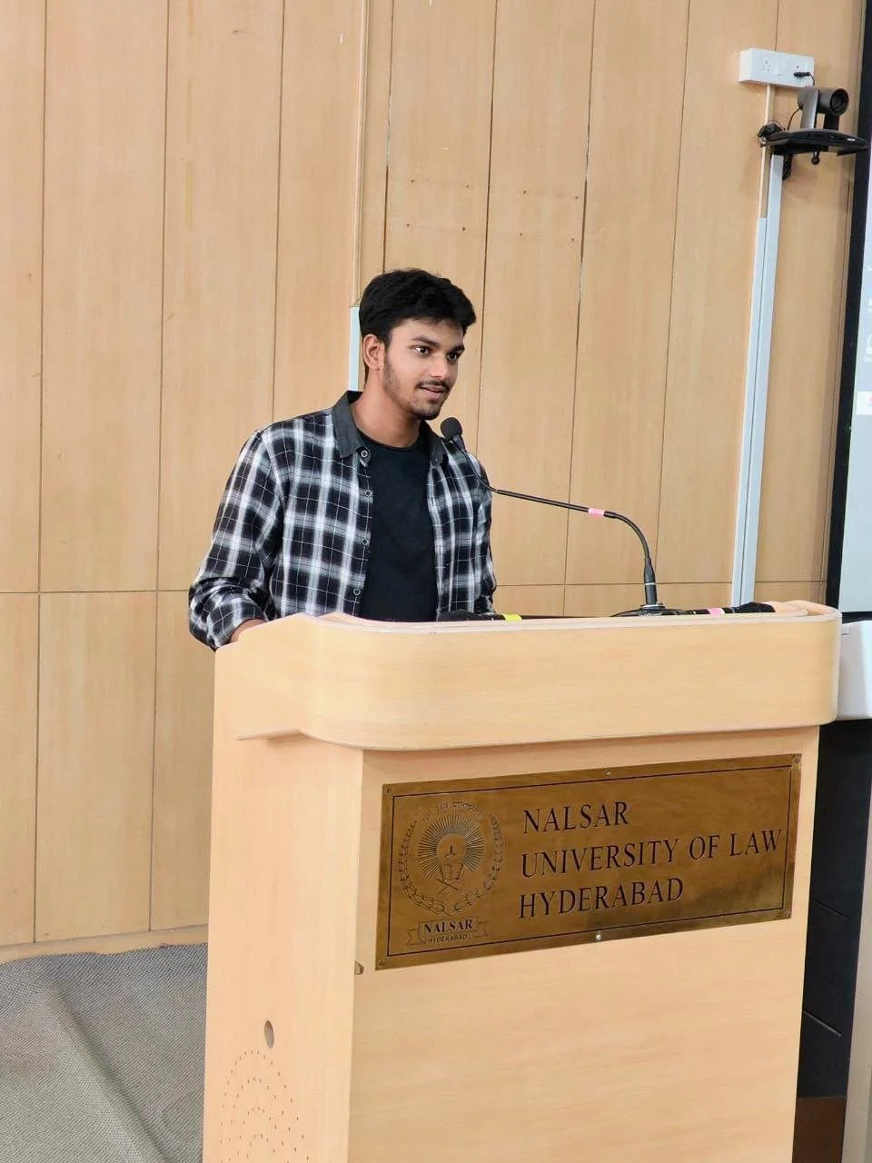 Rizwan at NALSAR law university debate